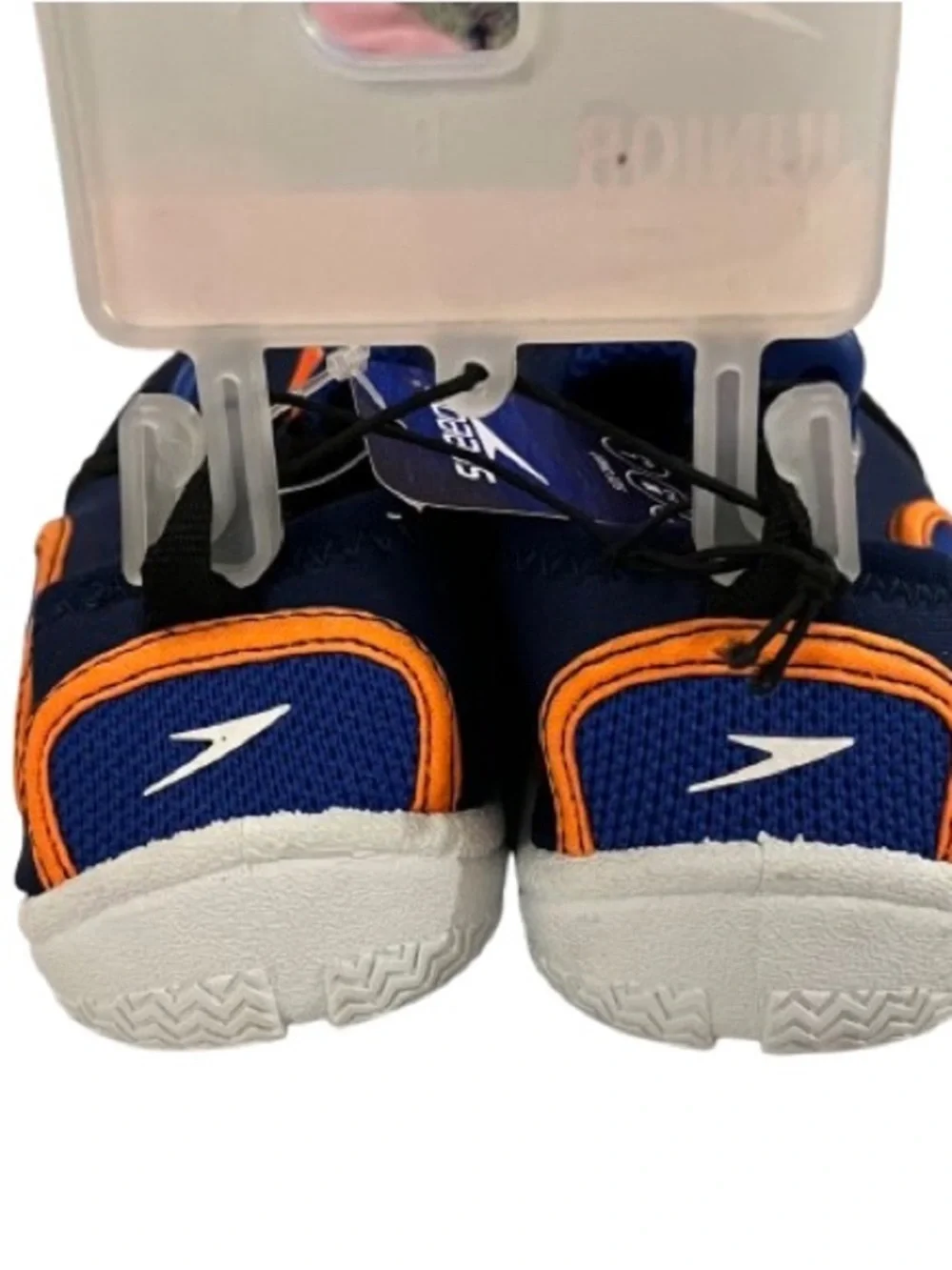 🆕- Speedo Boys Speedo Surfwalker Water Shoe Navy and Orange Slip-On. Size: 13-1